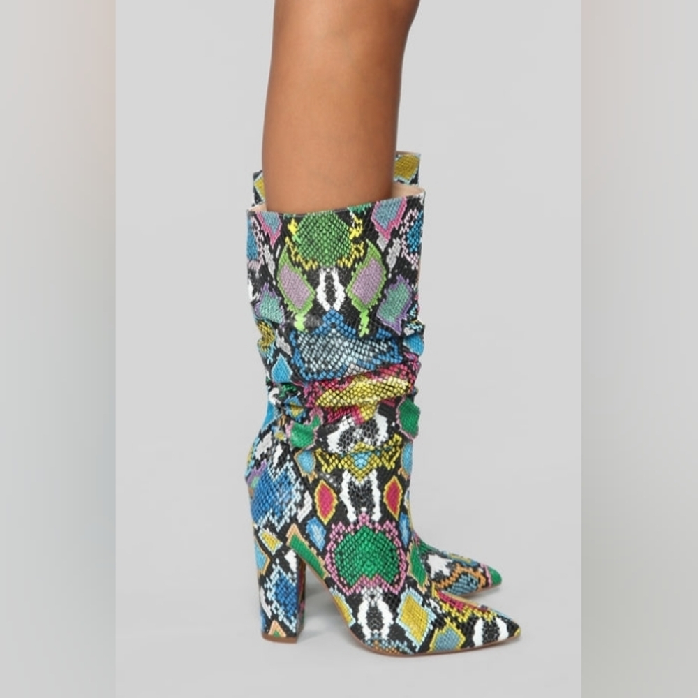 VIBRANT "EXOTIC Neon Python" Multicolor Snakeskin… - image 1